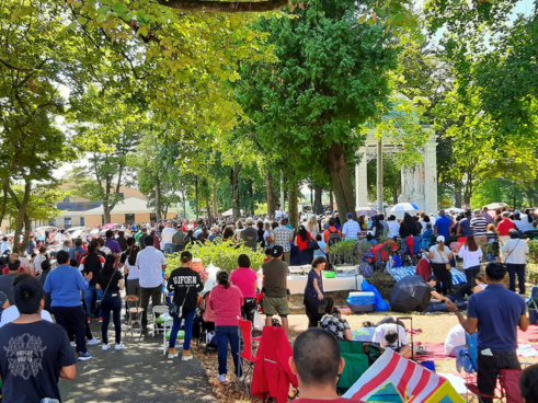 The Marian Shrine hosts about five large group pilgrimages each summer. 