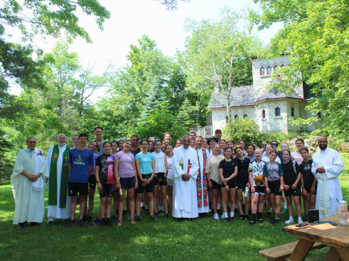 Staff and campers of Bosco Bicycle in Sherbrooke