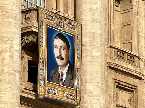 Banner of St. Artemides Zatti in Rome