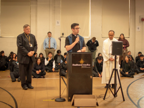 Washington Director Fr. Lou Molinelli, Fr. Lenny Carlino, and Provincial Fr. Dominic Tran, SDBs