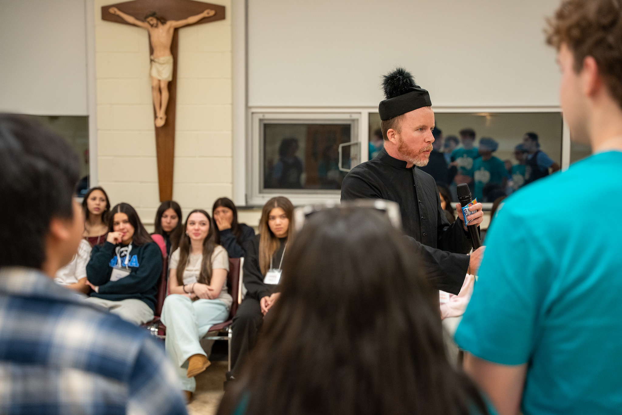 Fr. John Langan, SDB, in costume as Don Bosco at the Valdocco Retreat