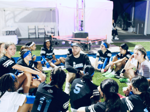 AOL Marrero: Coach Joel Lutz with flag football team