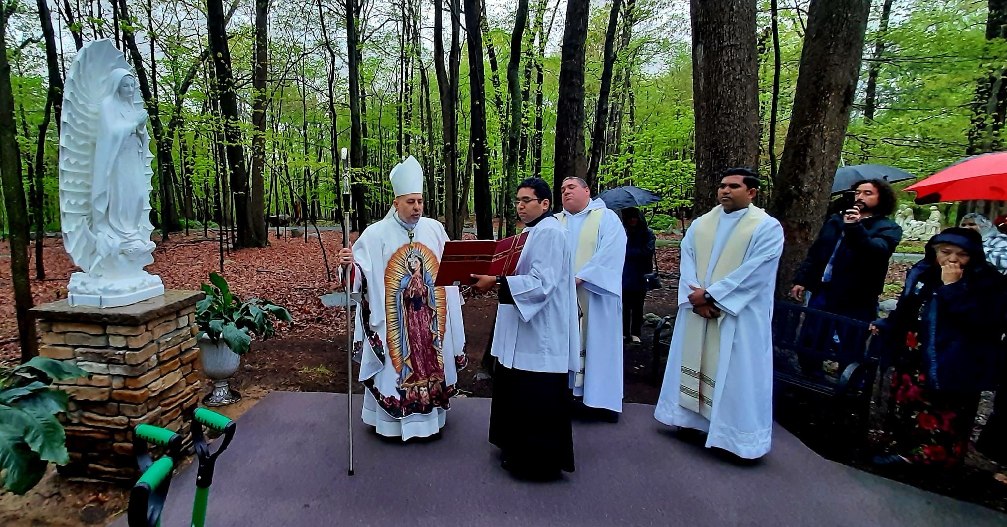 Bishop Espaillot at the Marian Shrine