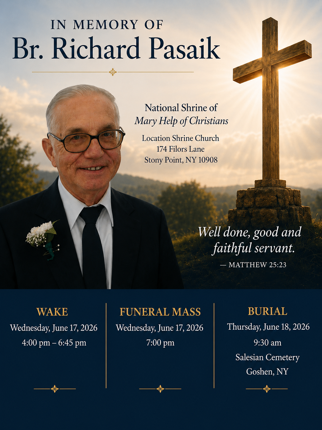 Bro. Richard's Funeral Arrangements