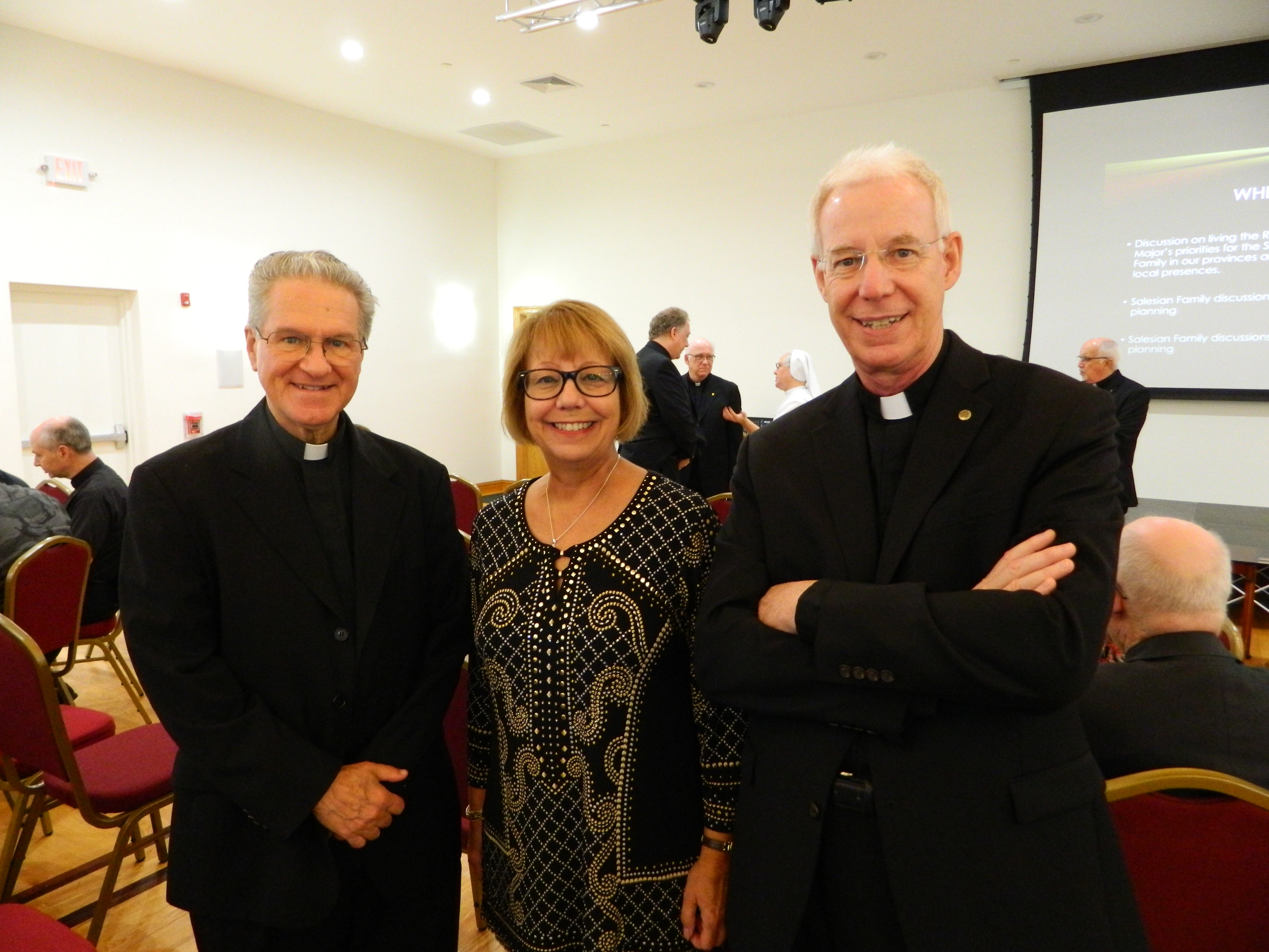 Fr. John Puntino, Lynn Donovan-Krakaur, and Fr. Dennis Donovan - 9.8.18