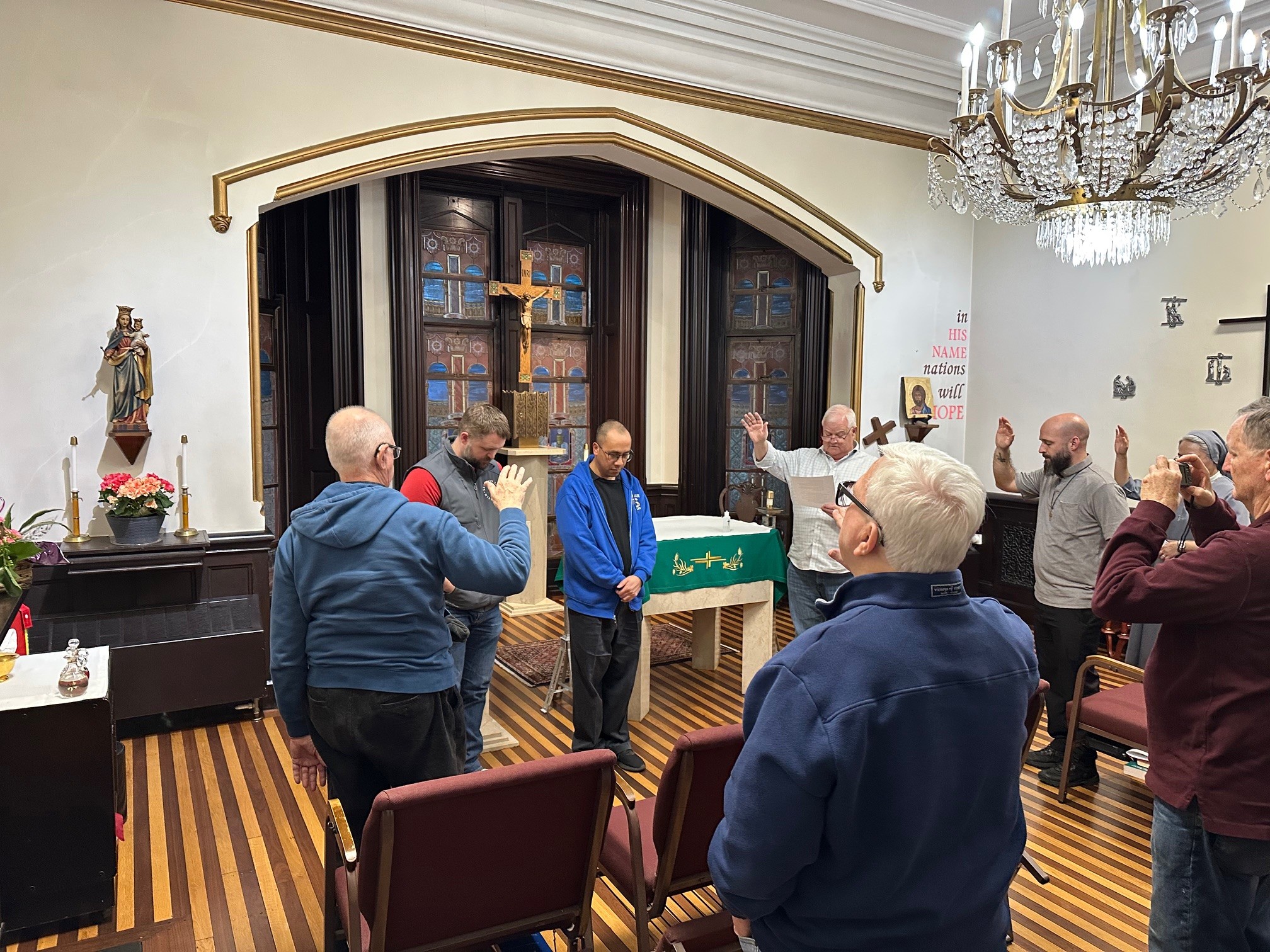 New Rochelle Community Blesses Fr. Dominic and Br. Travis Pre GC29