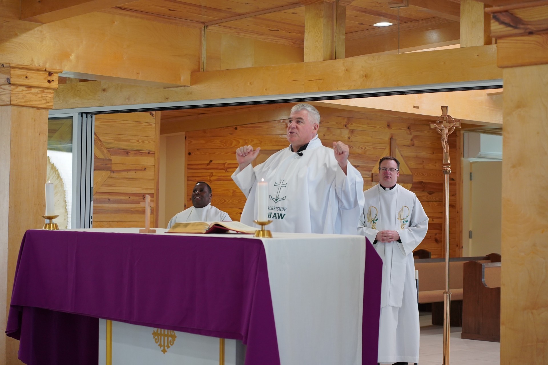 Pilgraimge Louisana 1: Fr. Jean Wilgintz Polynice, Fr. Steve Ryan, and Fr. Craig Spence, SDBs