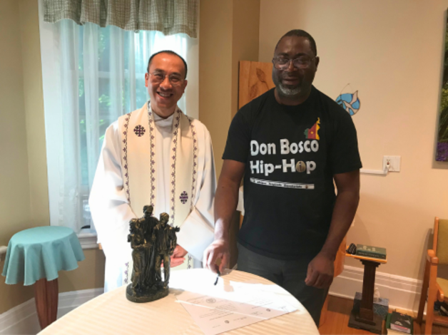 Fr. Provincial Dominic Tran, SDB, and Sherbrooke Director Fr. Pierre-Celestin Ona Zue, SDB