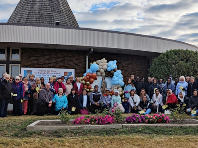 Rosary Rally participants from St. Matthew Parish 