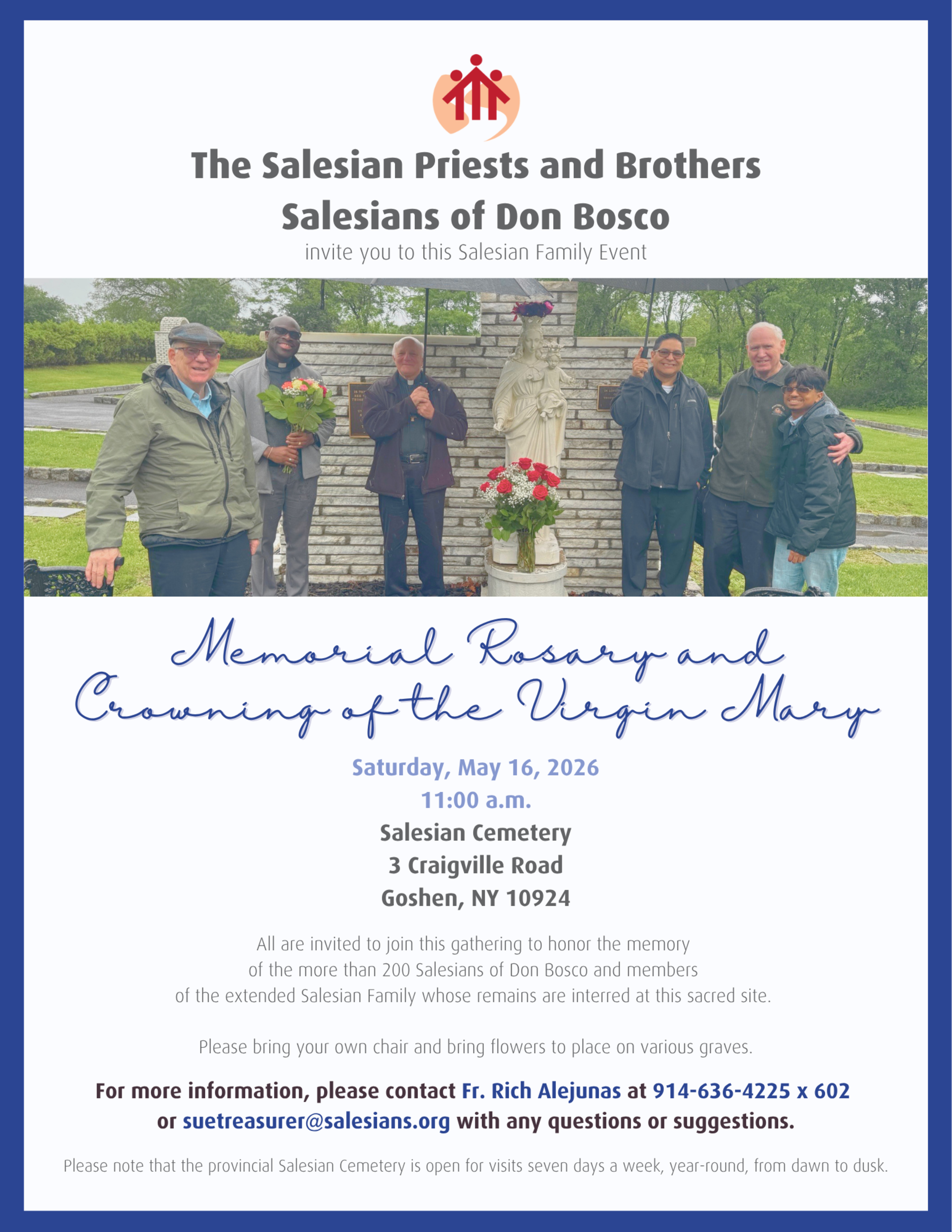 Memorial Rosary and Crowning of the Virgin Mary at Goshen Flyer
