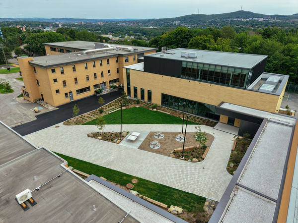 A wonderful view of the new portion of Le Salésien