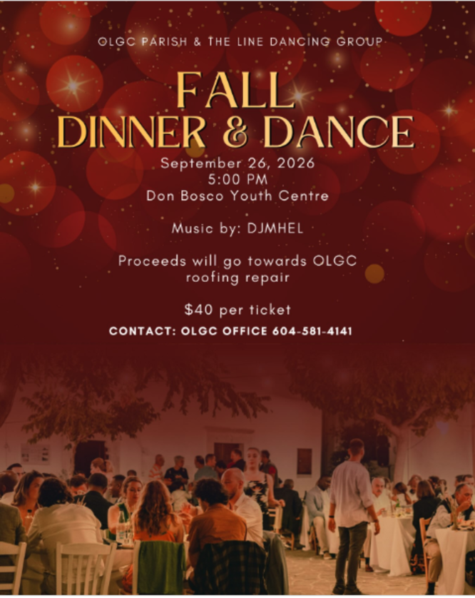 OLGC Parish &amp; the Line Dancing Group’s Fall Dinner &amp; Dance
