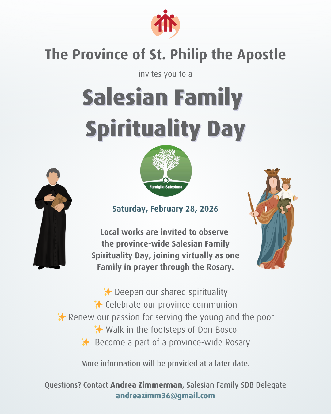 Save The Date Salesian Family Spirituality Days 2026