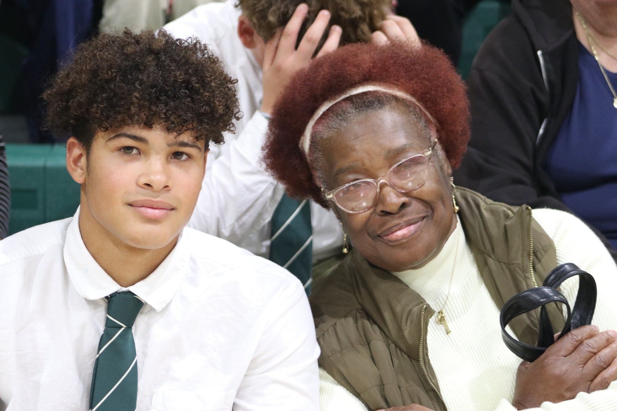 Shaw student with his grandmother