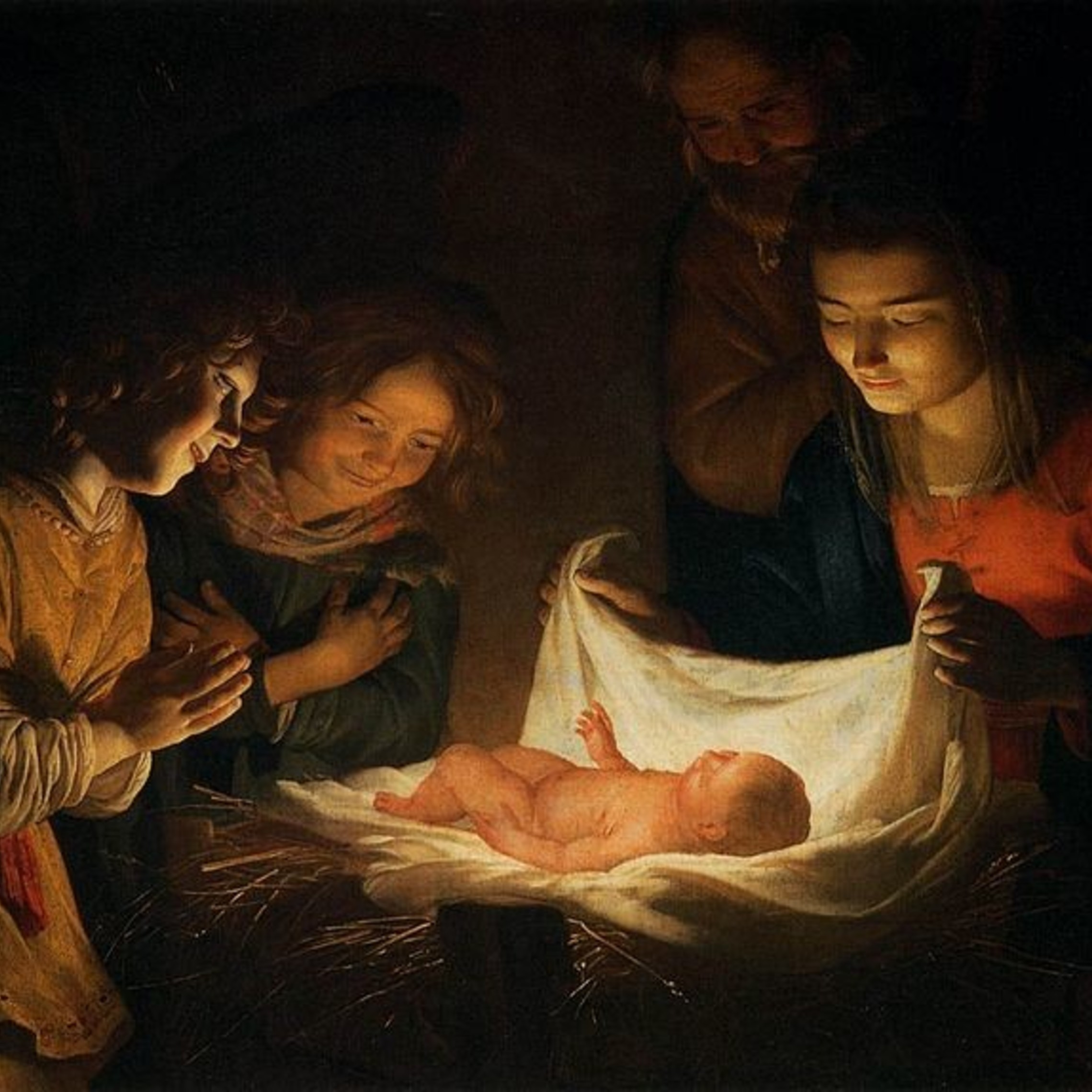 Adoration of the Child, Gerard van Honthorst