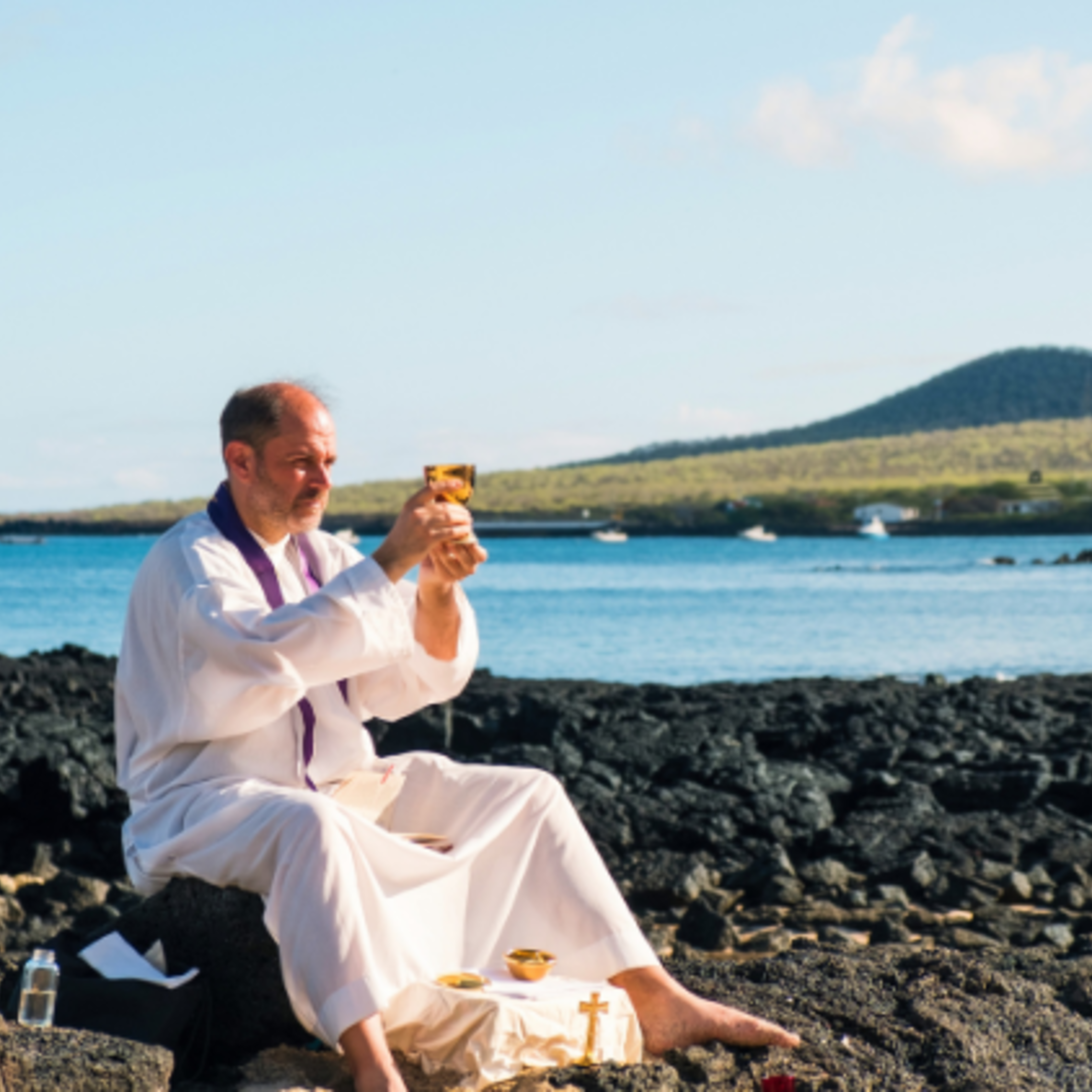 Fr. Sean Performs Mass in Floreana