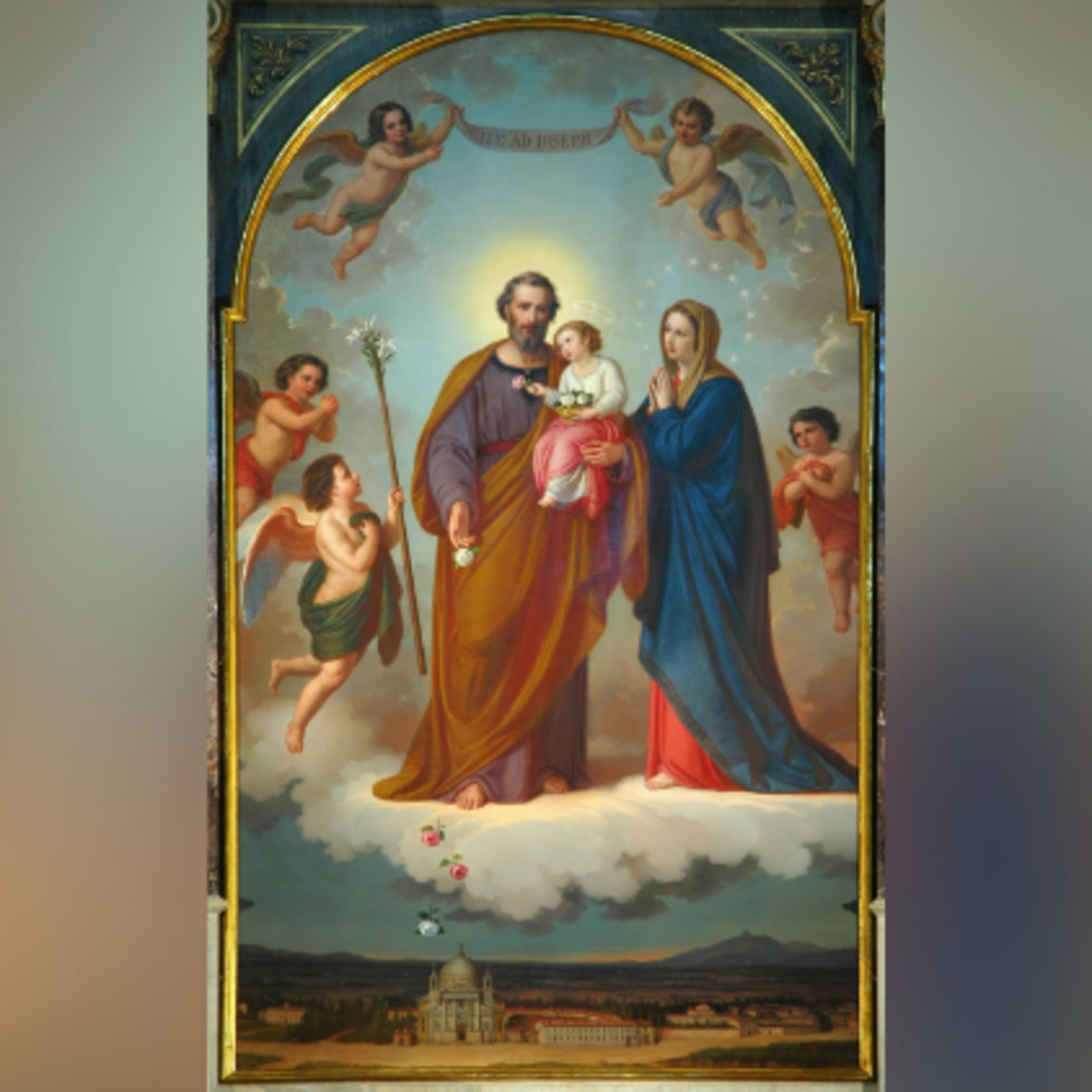 Image of St. Joseph in the Basilica of Mary Help of Christians in Valdocco, Turin, Italy 