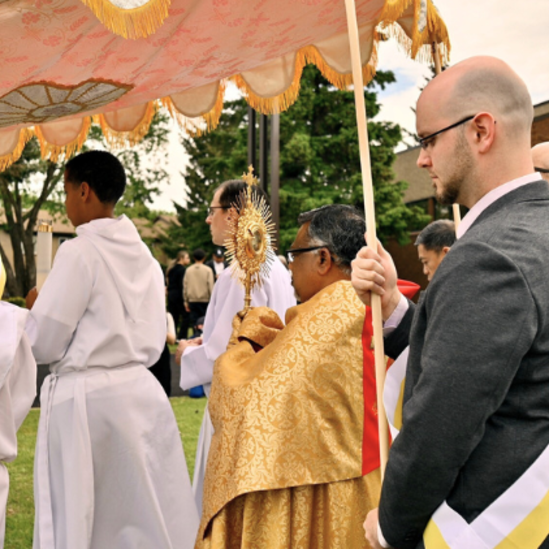 Eucharistic procession at St. Dominic Savio and St. John Bosco Parishes, Edmonton, AB | Courtesy of Fr. Adaikala Raja John, SDB Message of the Provincial 06.06.24