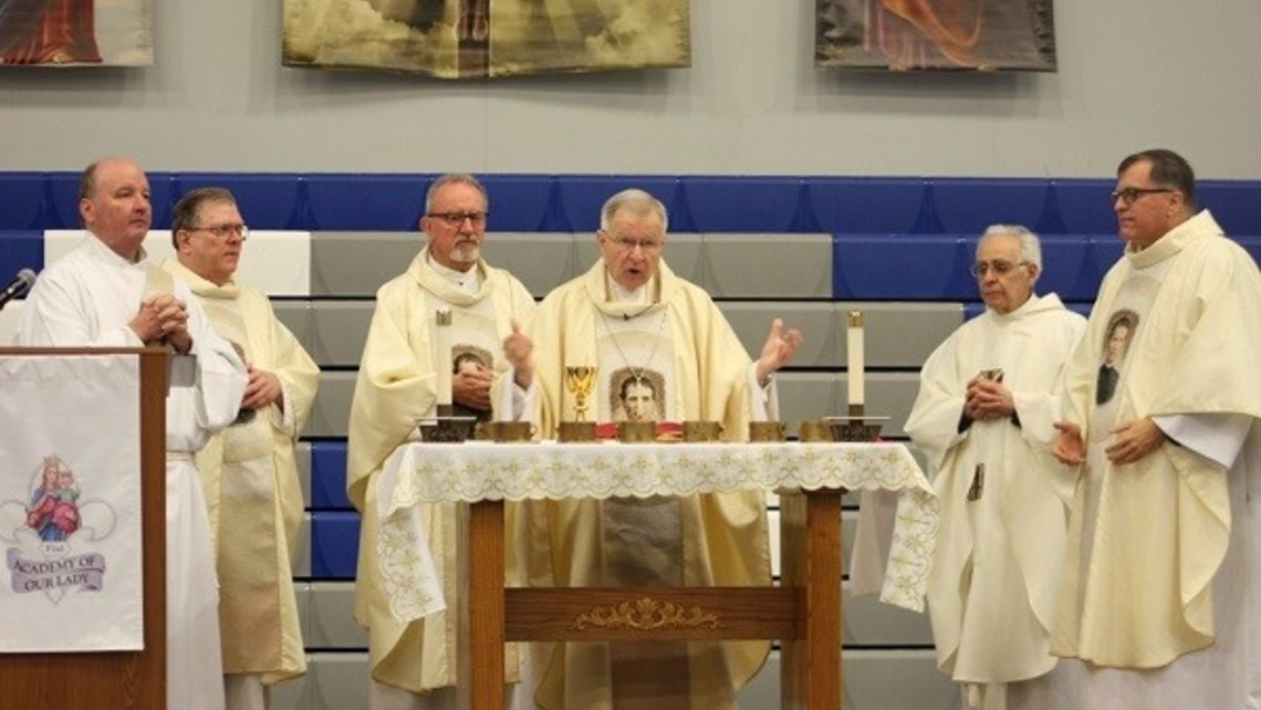 Abp Aymond celebrating Mass