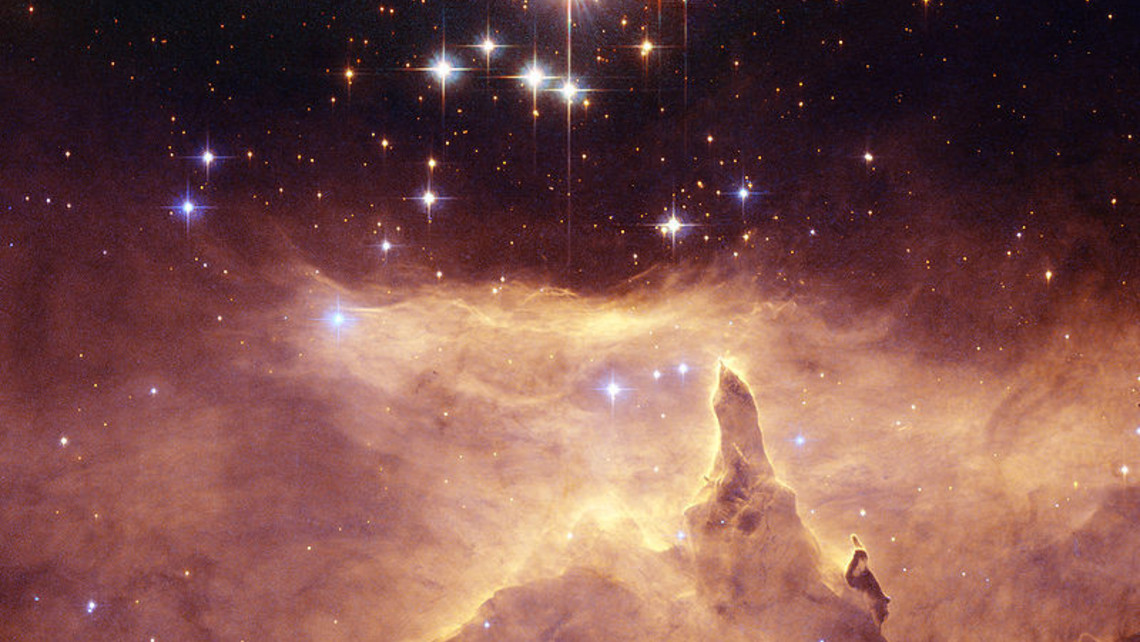 Hubble telescope, Star cluster Pismis 24 with nebula