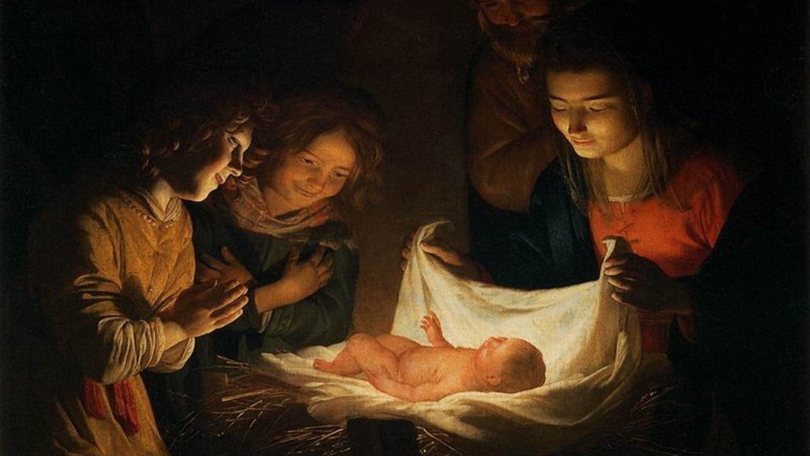 Adoration of the Child, Gerard van Honthorst