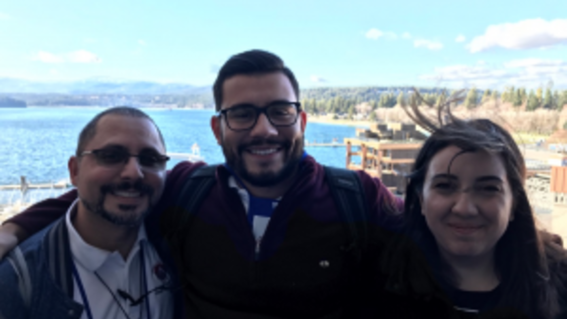 Fr. Abraham Feliciano, Guilherme Lopes and Jessica Giglio