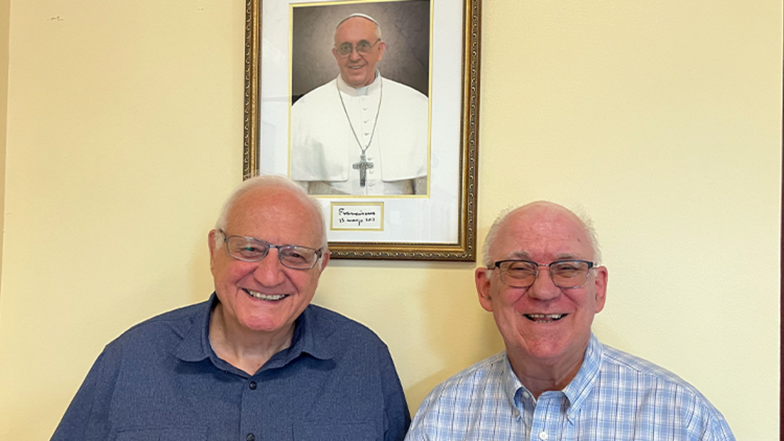 (from left to right) Frs. Henry Bonetti and Tom Dunne | Photo by Fr. Abe Feliciano, SDB 60 Years a Salesian - Fr. Tom Dunne, SDB
