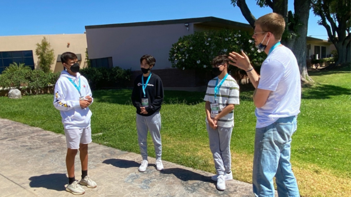 Br. Paul Hotovy, SDB converses with young people. | Photo by Br. Paul Hotovy, SDB Br. Paul Thanksgiving Reflection