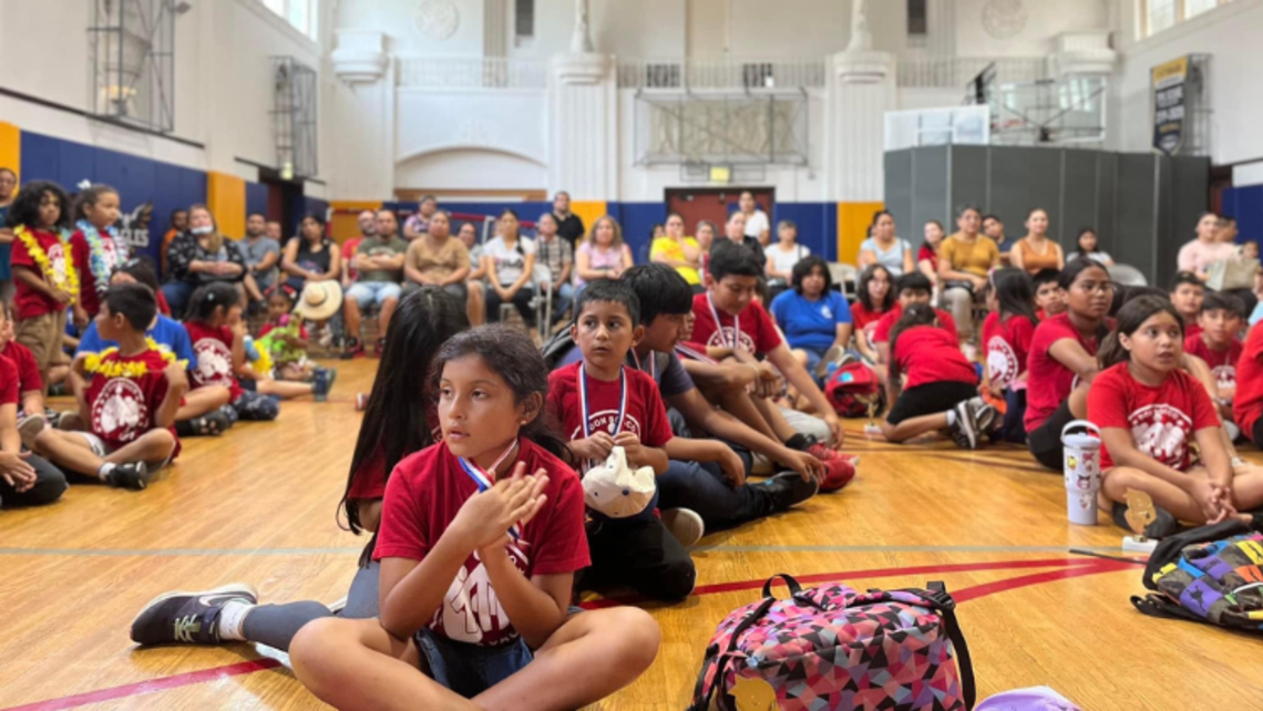Camp Don Bosco campers in Chicago indoors | Photo by Maricela Villareal Chicago Camp Don Bosco