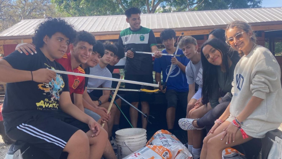 CRT's campus ministry team during the Holy Week Retreat | Photo courtesy of Cristo Rey Salesian High School's Facebook CRT Holy Week Retreat