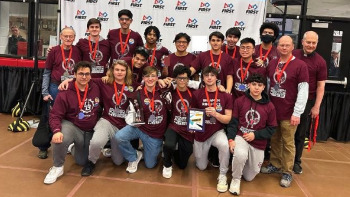Some of the Varsity Ironmen Robotics Team | Photo courtesy of Don Bosco Prep's Facebook Don Bosco Prep Robotics