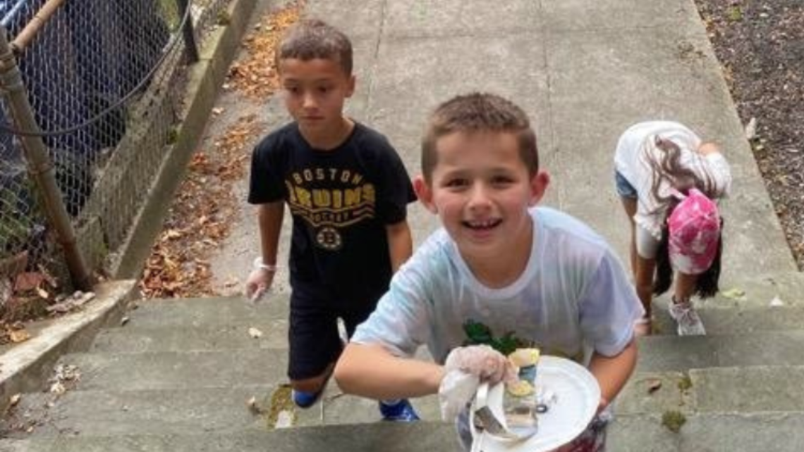 Young people take part in "Clean and Green Day” | Photo by Justin Balasari East Boston Season Of Creation