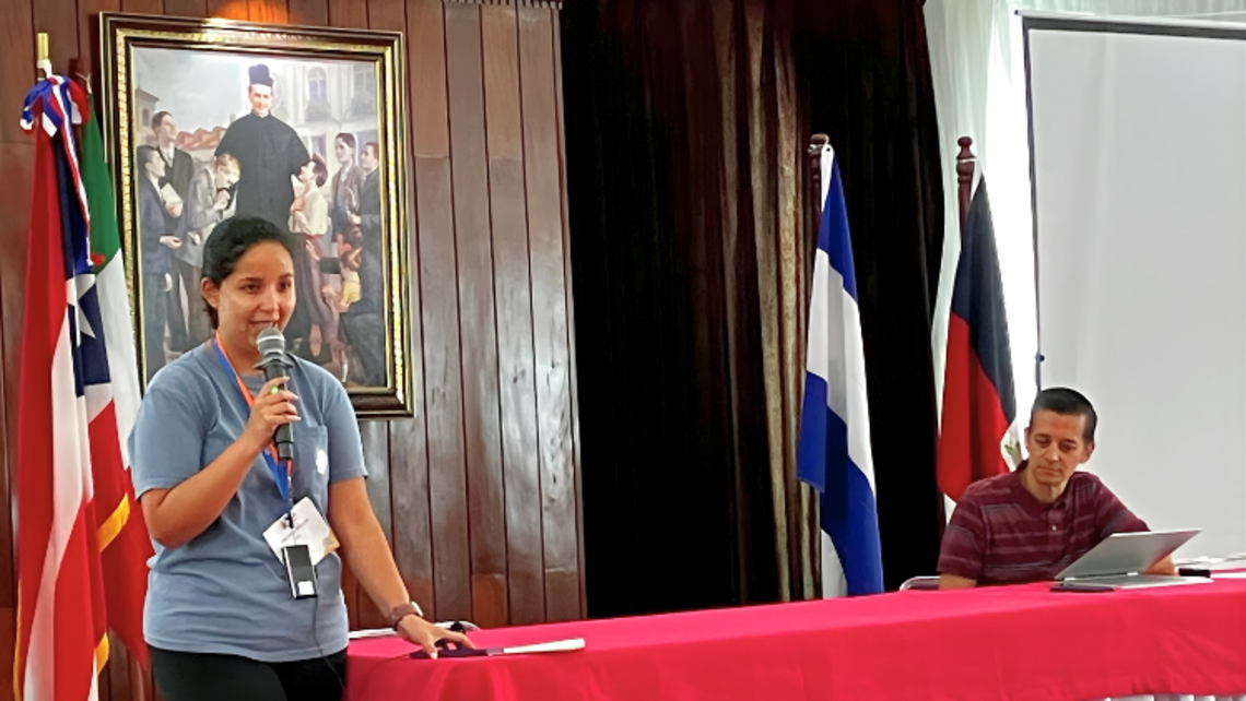 Emily gives her testimony. | Credit: Fr. John Puntino, SDB Emily Maldonado's Testimony