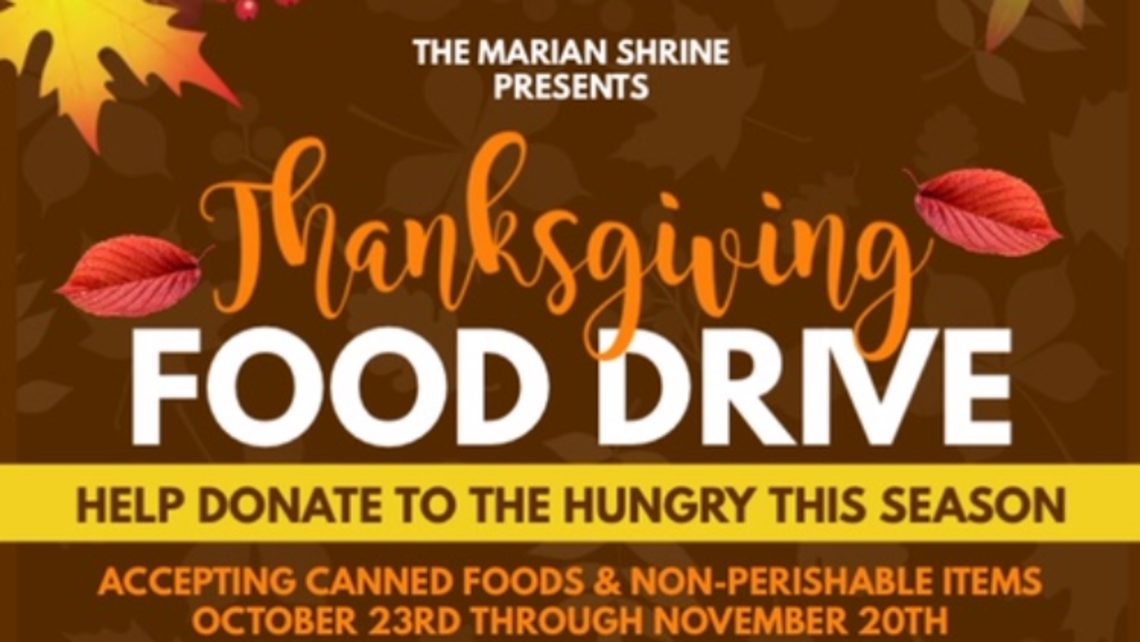 Part of the flyer | Courtesy of Fr. Steve Shafran, SDB Food Drive at the Marian Shrine