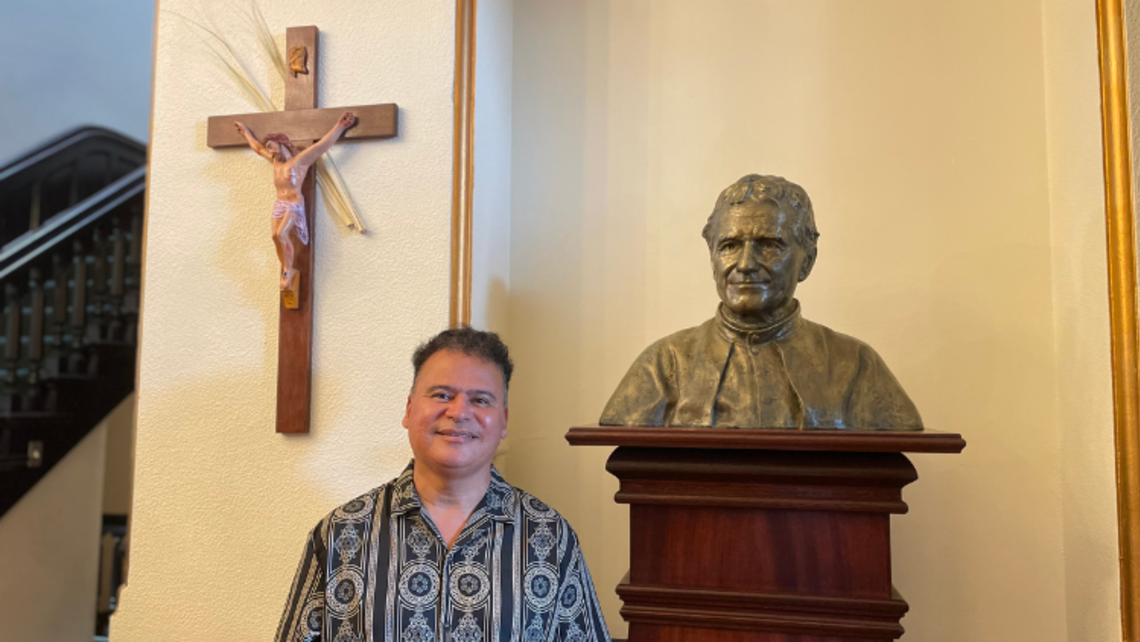 Fr. Albeiro Rodas, SDB, during his stay at the Salesian Provincial Center | Photo by Julia St. Clair Fr. Rodas in New Rochelle