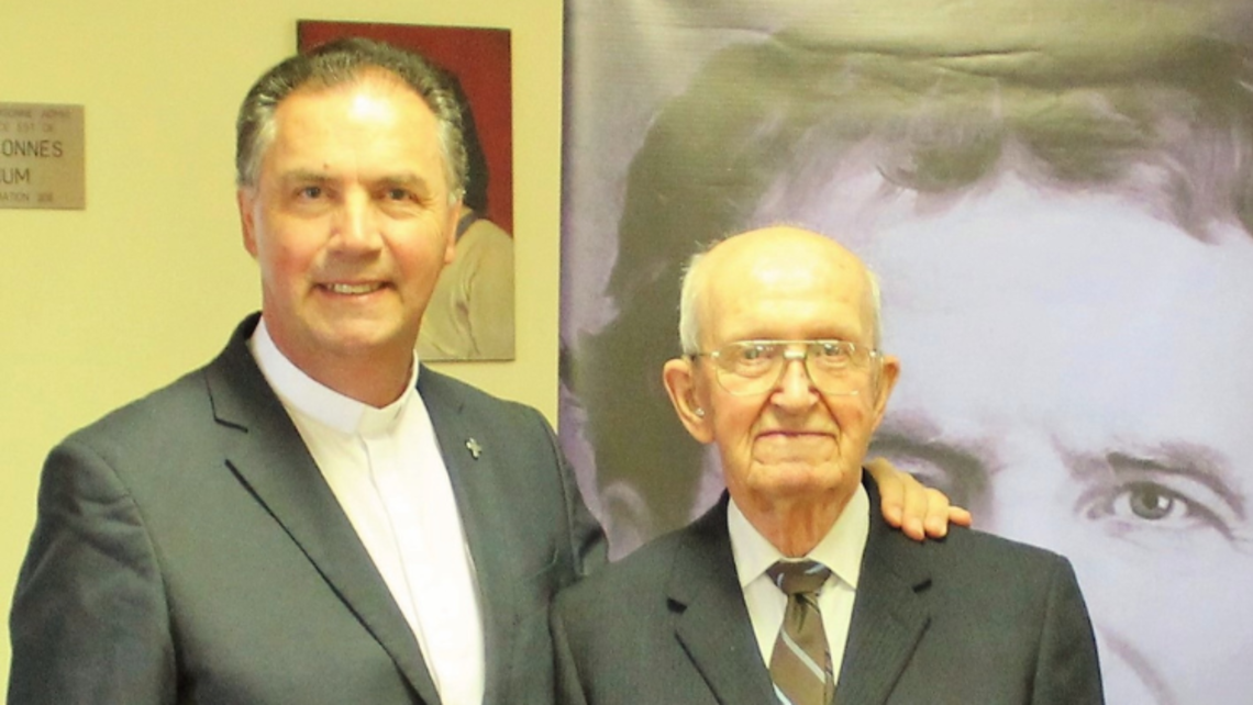 The Rector Major and Br. Gérard Richard, SDB | Photo by Fr. Alain Léonard, SDB Happy Birthday, Br. Gérard!