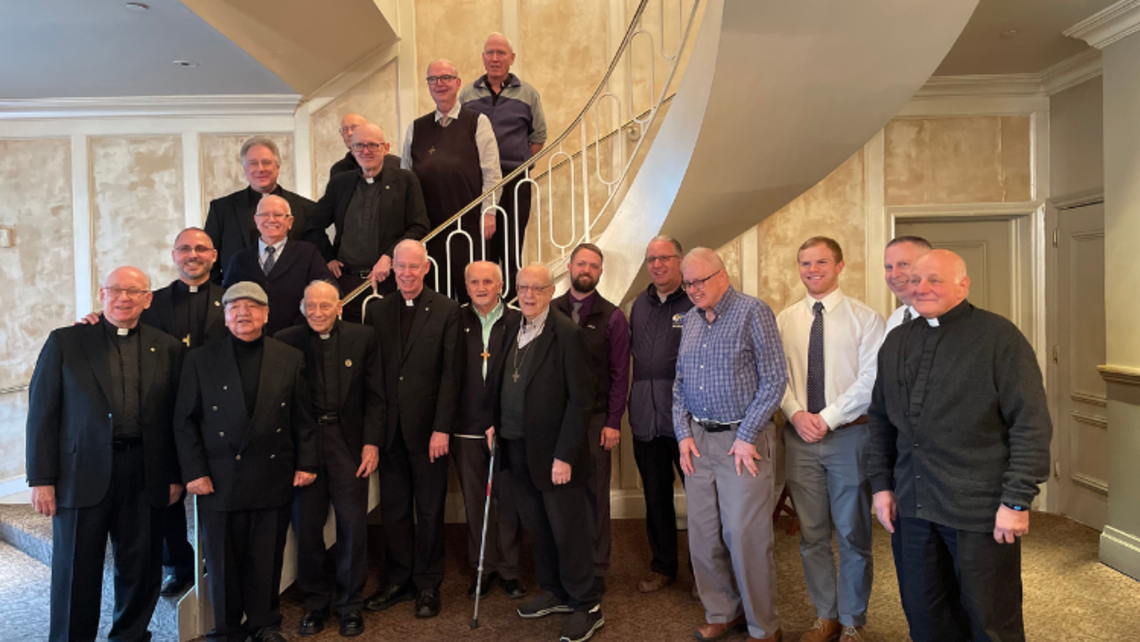 Confreres celebrate Fr. Tom Dunne's 80th birthday | Photo by Julia St. Clair Happy Birthday, Fr. Tom!