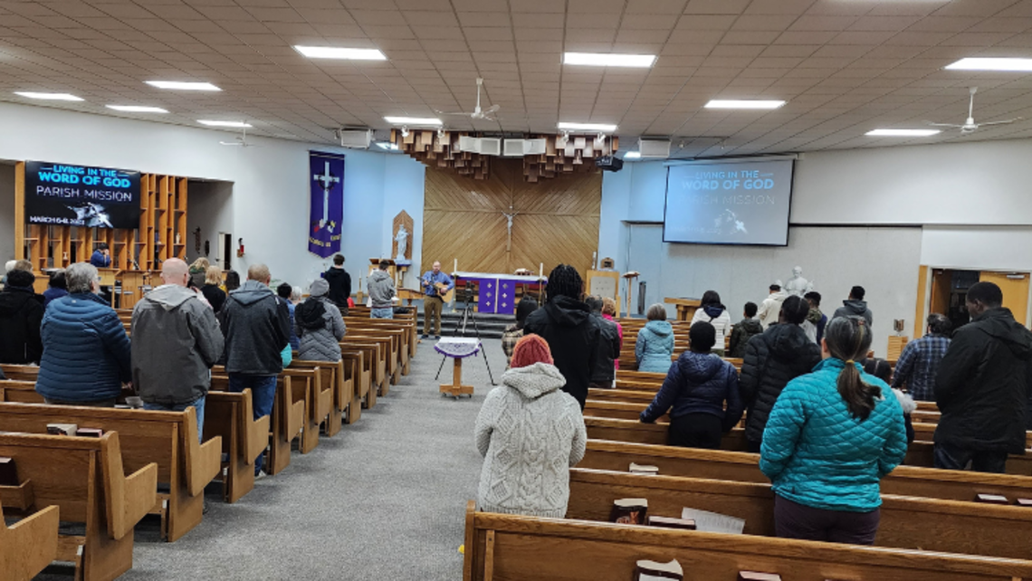 St. John Bosco parishioners join together in song during the Lenten Mission | Photo by Rev. Dr. Adaikala Raja John, SDB Lenten Mission in Edmonton