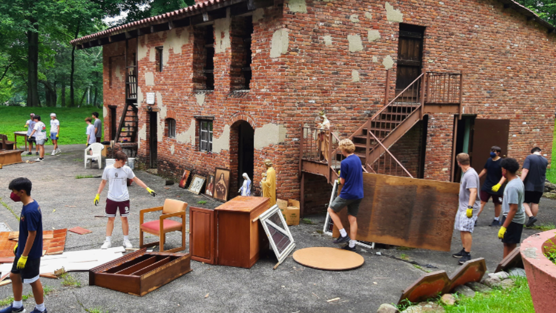 Marian Shrine Cleanup Day