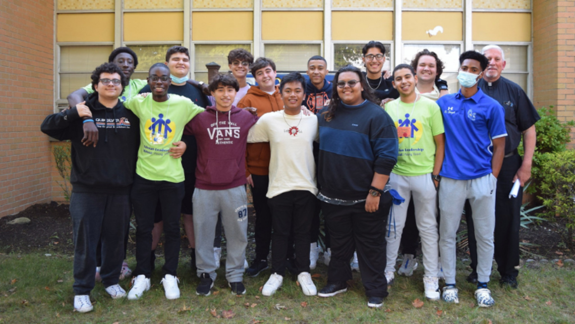 Young people with Fr. John Serio (far right) at the 2021 Northern SLR | Photo by Vicky Weekley Message of the Provincial 02.10.22