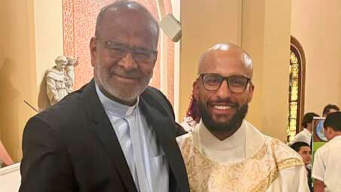 (from left to right) Etobicoke Director Fr. John Louis Mariapragasam with newly ordained Fr. Branden Gordon | Photo by Vice-Provincial Dominic Tran. SDB Message of the Provincial 06.01.23