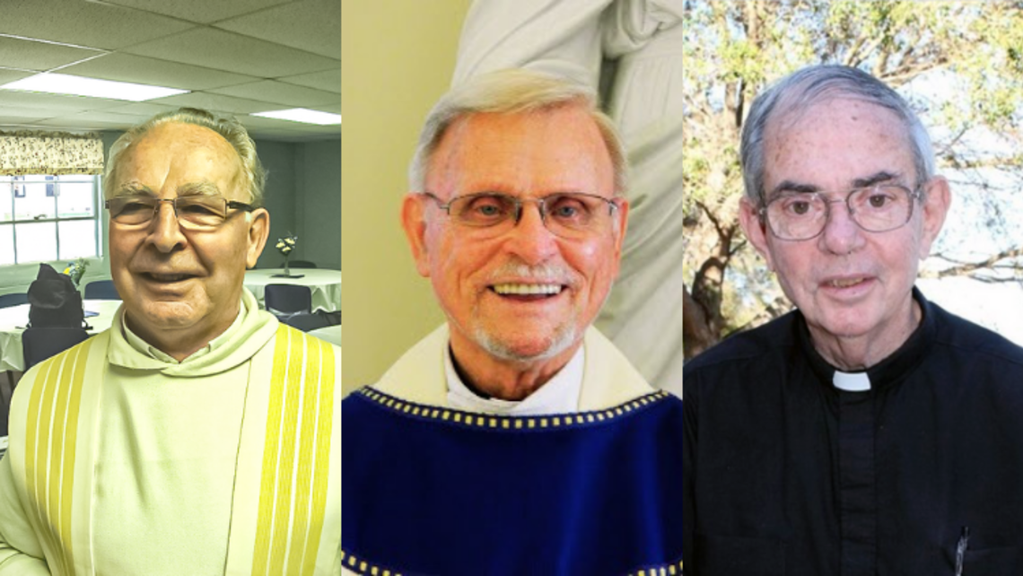 (from left to right) Fr. Romeo Trottier, Fr. John Grinsell, and Fr. Jeremiah Reen, three of almost a dozen confreres who have gone home to God. (from left to right) First two photos by Fr. Mike Mendl, SDB; last photo by MHC Center, Tampa, FL Message of the Provincial 10.28.21