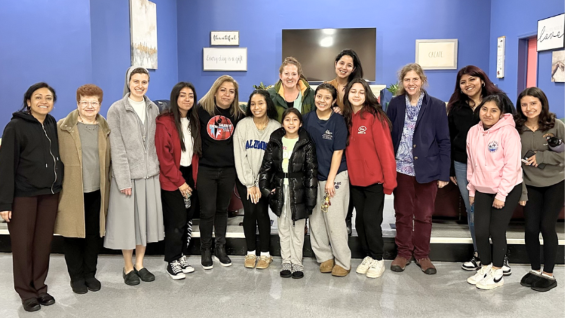 Women of the Salesian Family (FMAs, Salesian Cooperators, and youths) gather to commemorate Women’s History Month in Port Chester, NY. | Photo by Ms. Meg Fraino-Rodriguez, Salesian Cooperator Port Chester: Women's History Month