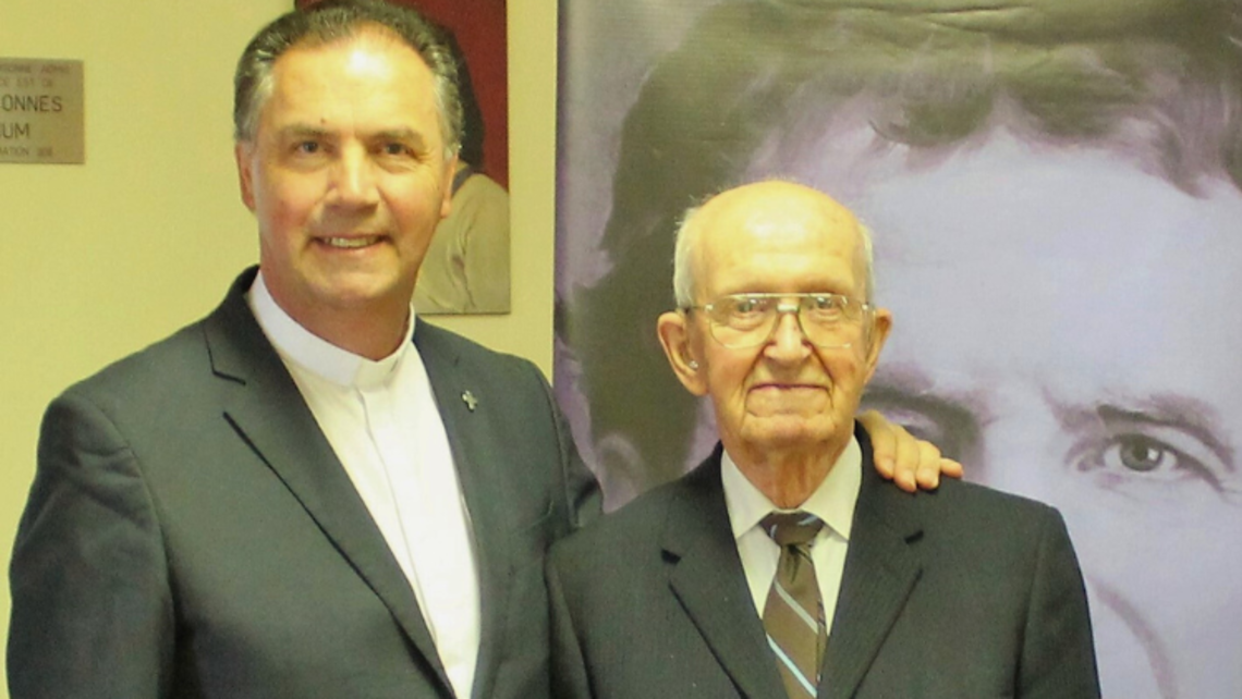(from left to right) The Rector Major and Br. Gérard Richard, SDB | Photo by Fr. Alain Léonard, SDB Rest in Peace, Br. Gérard