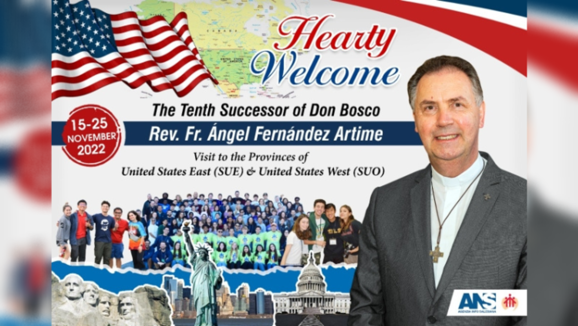 Designed by Agenzia Info Salesiana Rector Major Comes to the U.S.