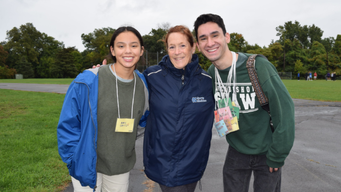 Don Bosco Prep teacher Barbra Condon (center) with young people during the October 2022 SLR | Photo by Salesian Youth Ministry SYM Corner 01.17.23