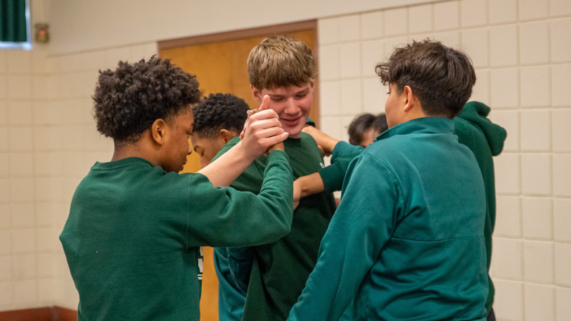 Archbishop Shaw sophomores during their retreat, January 2023 | Photo courtesy Archbishop Shaw High School's Facebook SYM Corner 02.01.23