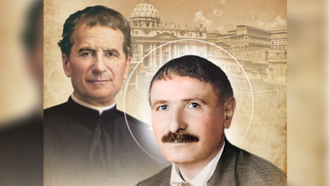 St. John Bosco and St. Artemides Zatti | Original photo courtesy of Agenzia Info Salesiana (ANS) Zatti Resources