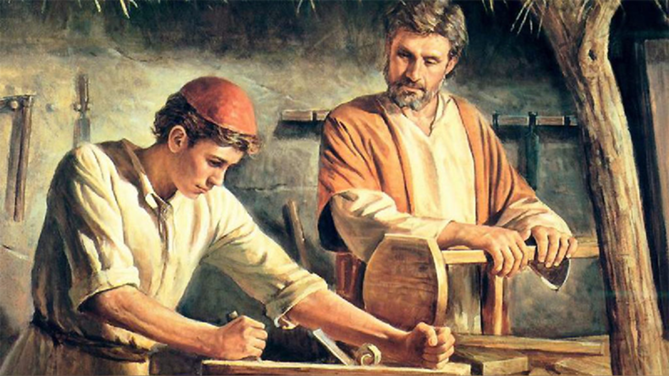 St. Joseph and Jesus working