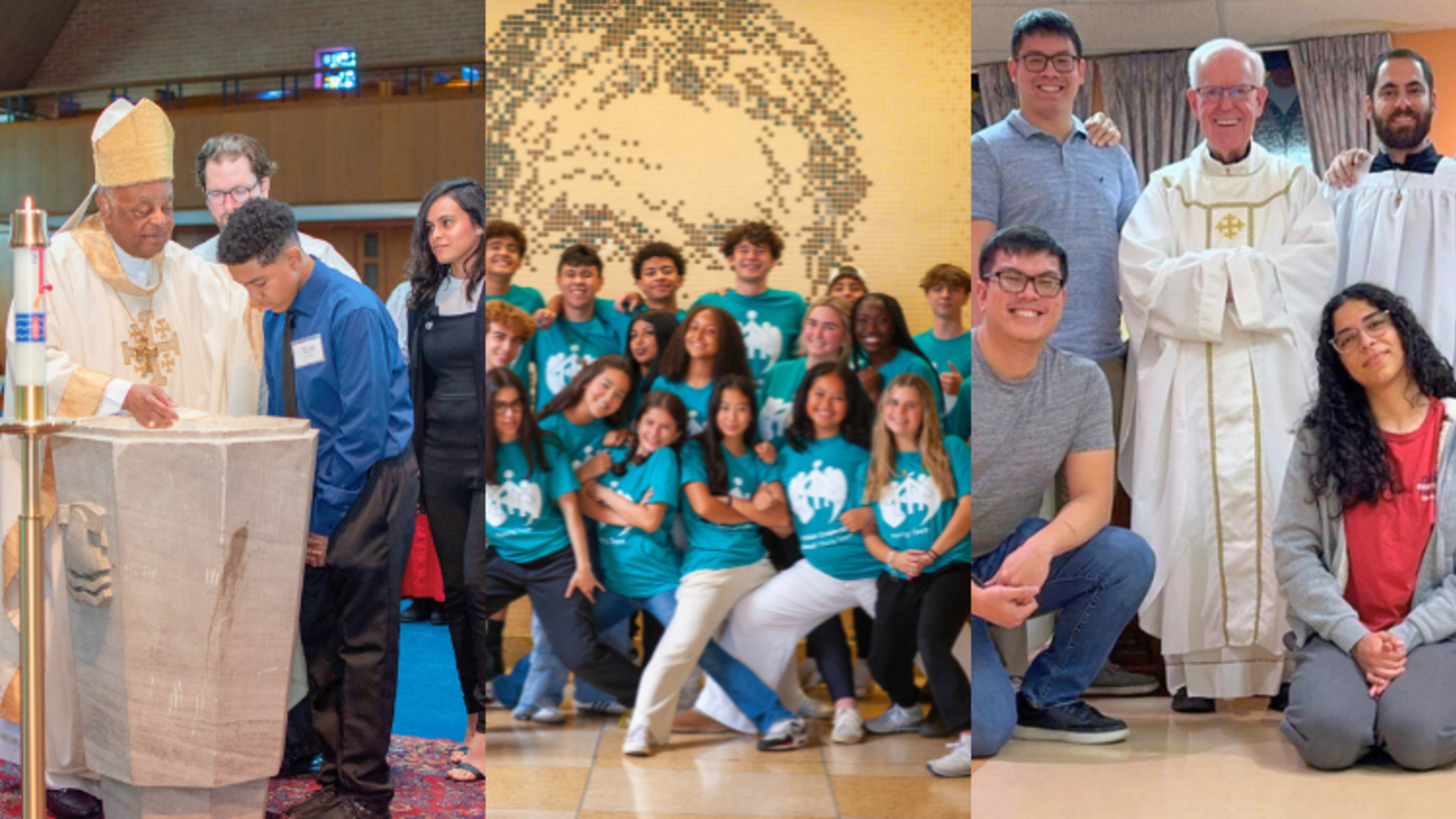 Three of the nine Salesian News stories highlighted in this year’s Christmas Novena | Original photos courtesy of Ms. Kristen E. Beasley, Ms. Macie Weaver, and Fr. Tito Iannaccio, SDB Christmas Novena 2024